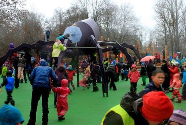 Children playing in playground - Safety surfacing