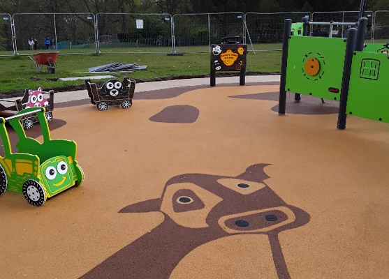 Cow-Graphic-In-Wet-Pour-By-RTC Cow-Graphic-In-Wet-Pour-By-RTC